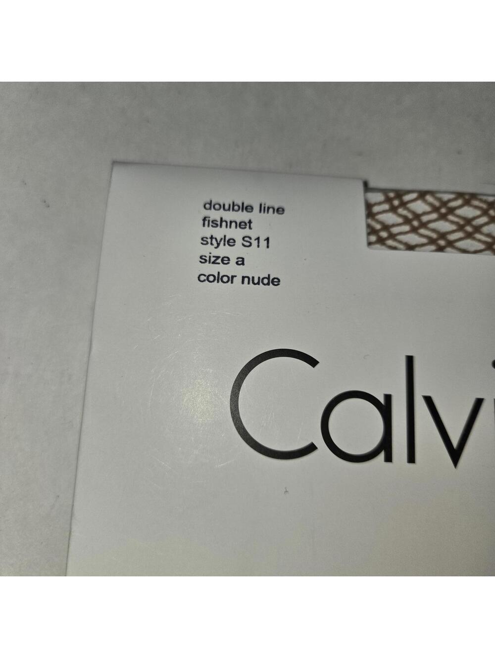 Nylons / Calvin Klein Nude Pantyhose / Style S11, Size B / Fishnet / Double Line - Picture 2 of 7